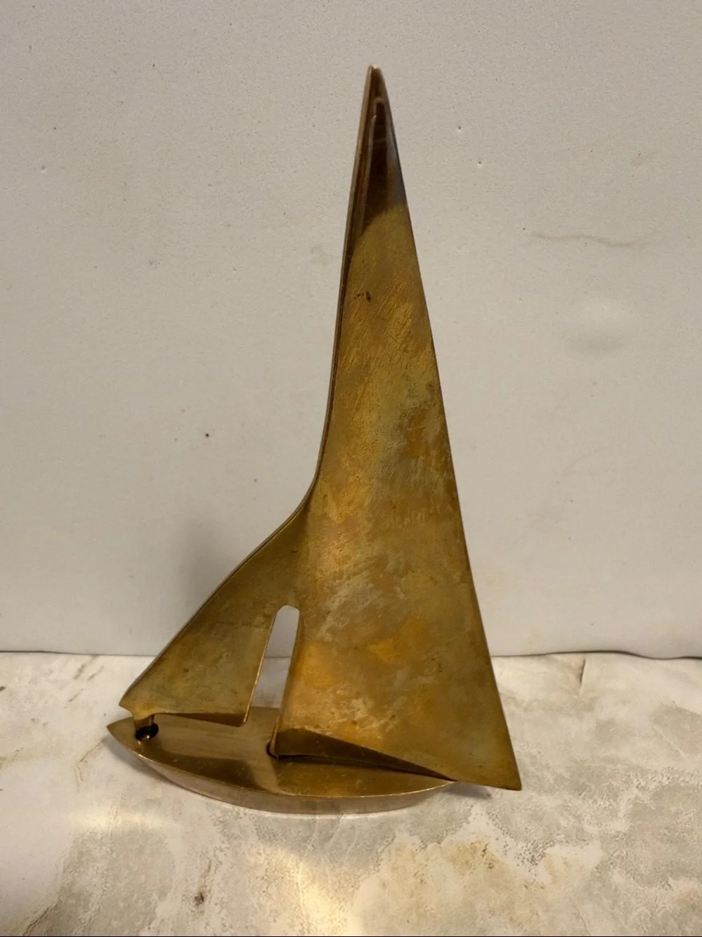 Vintage sail boat  solid brass figurine  Home Accents
